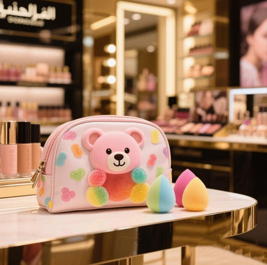 GUMMY BEAR MAKEUP BAG & BLENDING SPONGE SET